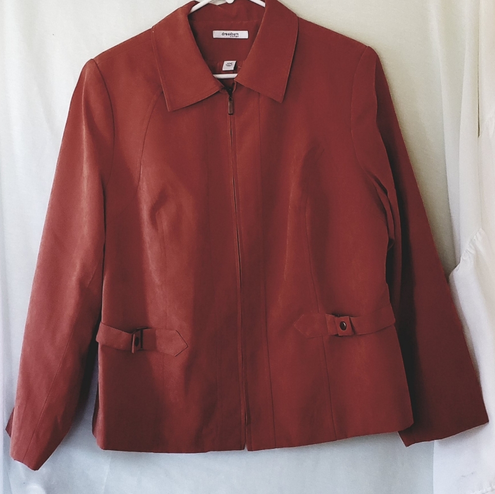 Dressbarn Orange Jacket Blazer ECU